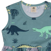 Running Dinosaurs-Sleeveless Dress